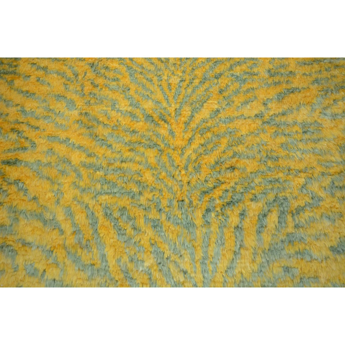 Moroccan Yellow Tiger Fluffy Shaggy Rug