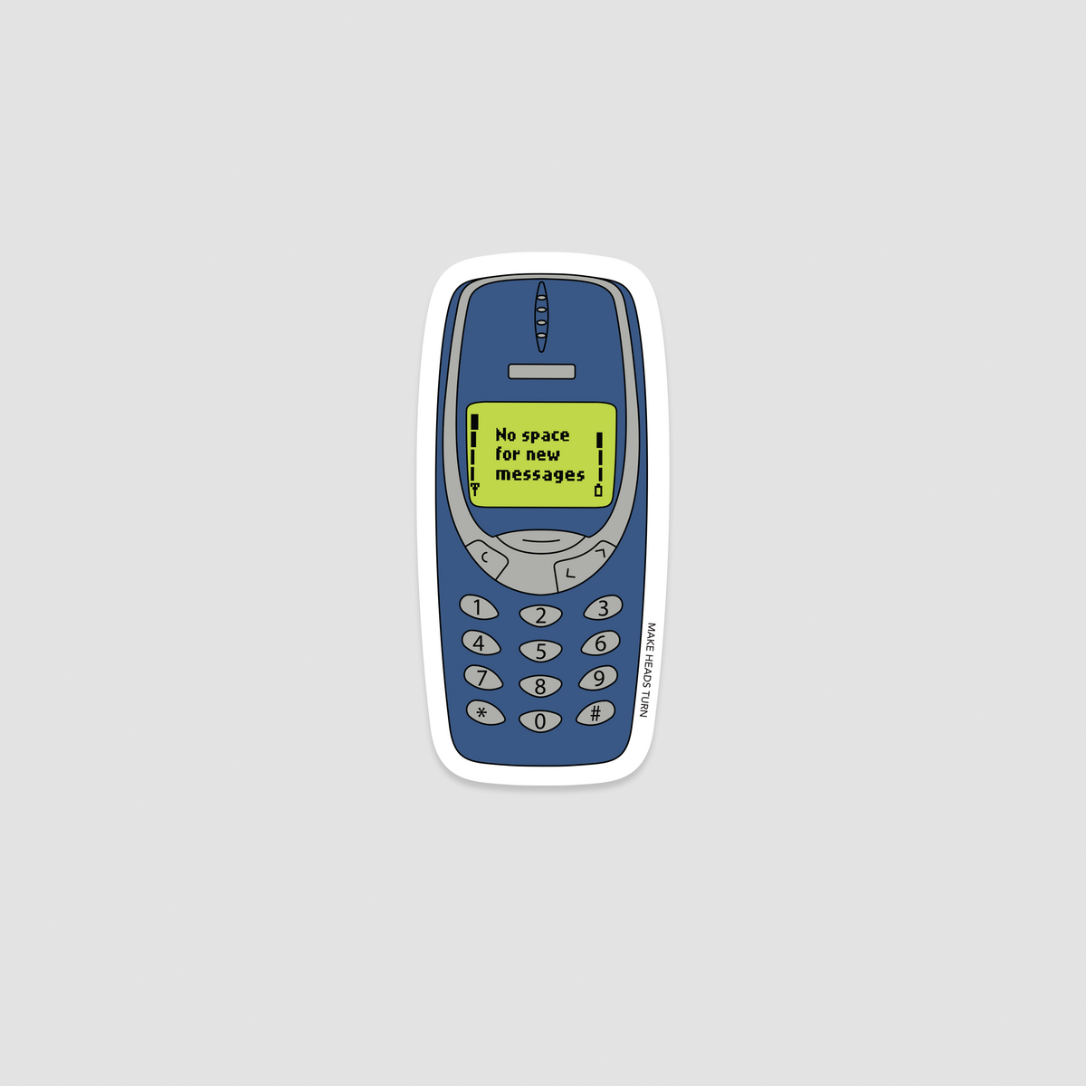 Gestanste sticker "Brick Phone Nokia"
