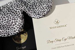 Maschera per dormire in seta leopardata