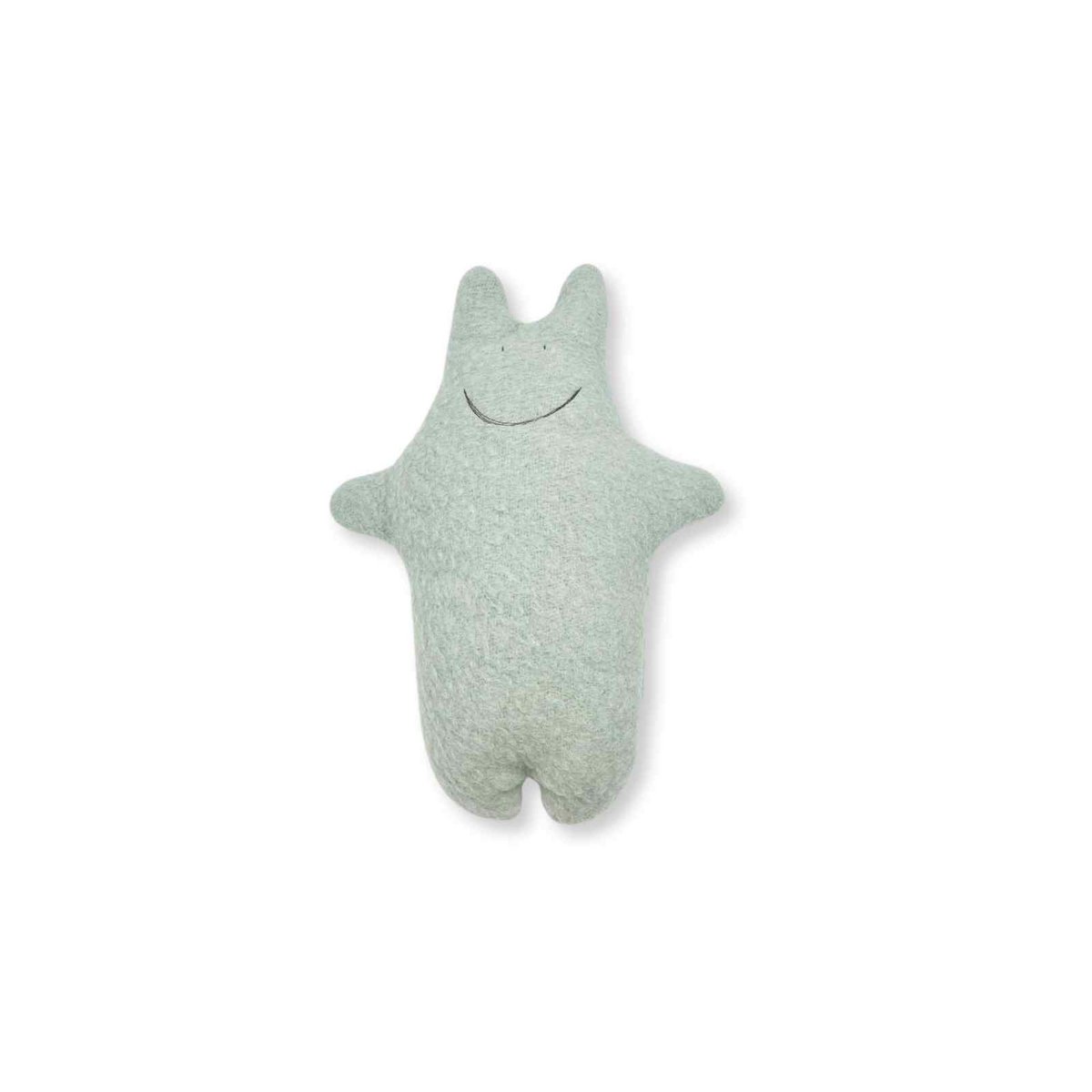 Hippo knuffel - Vintage wollen deken - Groen blauw