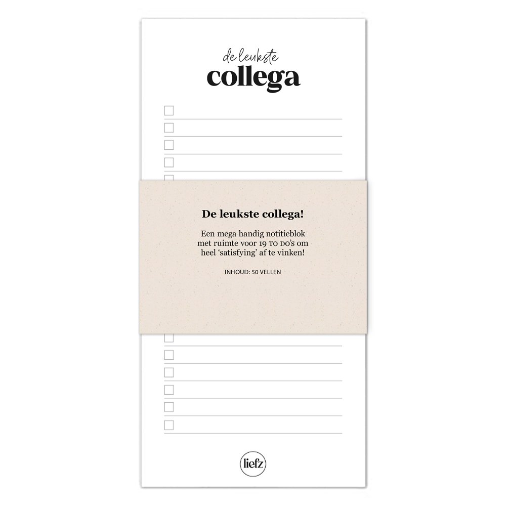 Notitieblok | To do's | De leukste collega