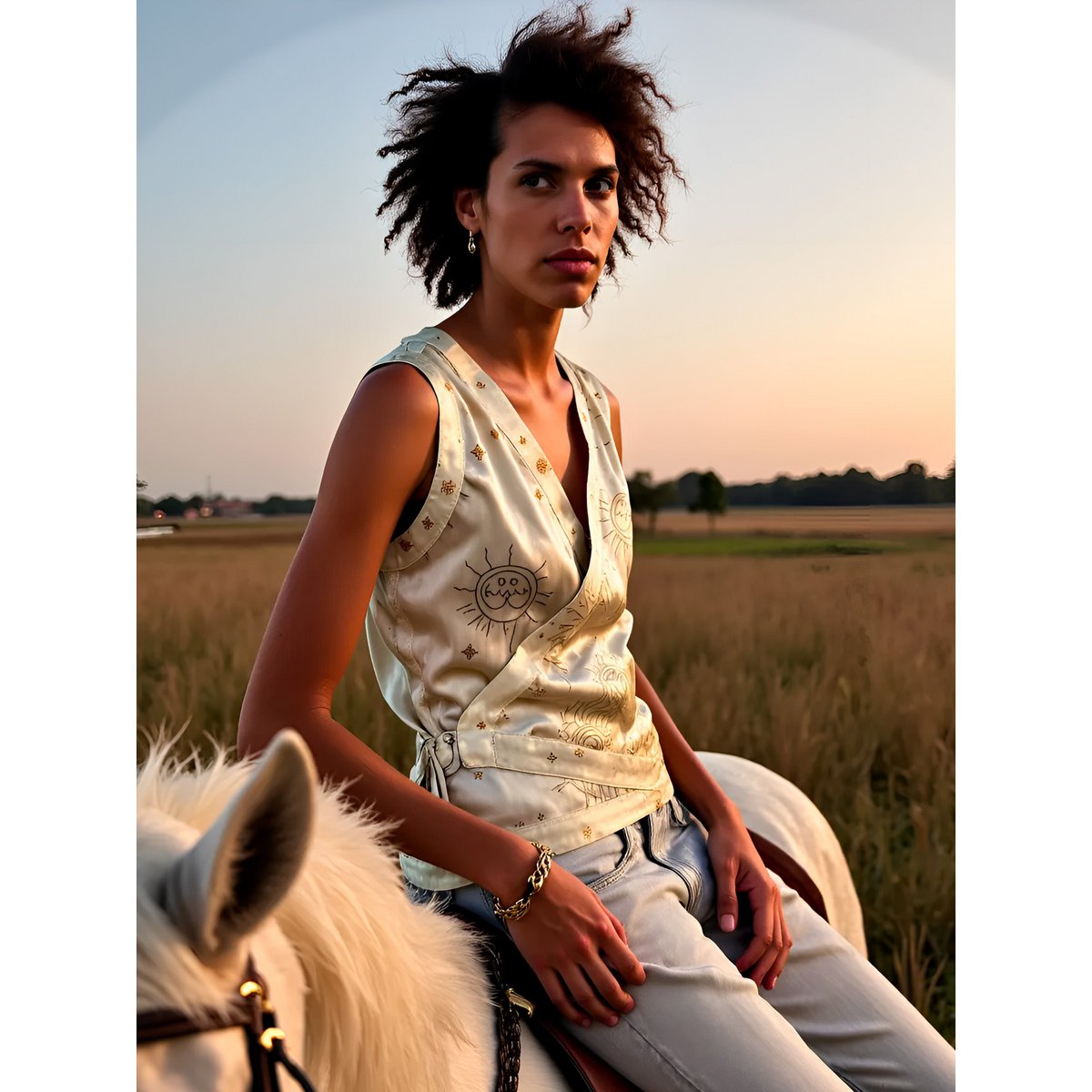 Gilet Priest con stampa del sistema solare