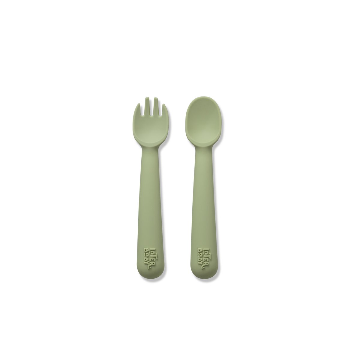 Siliconenlepel en vork van Olive Green