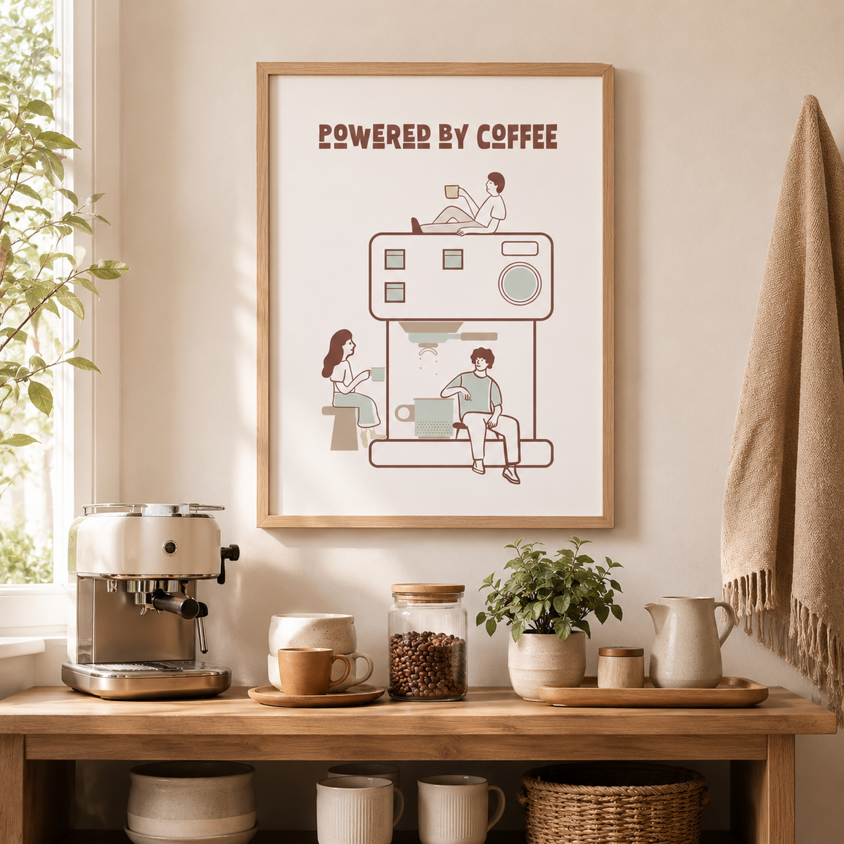 Powered By Coffee Plakat