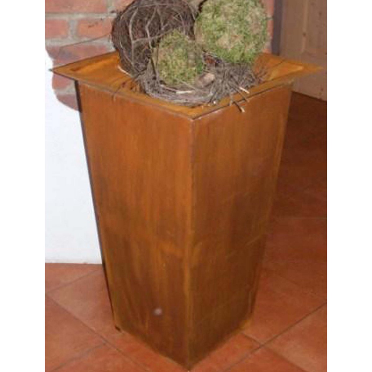 XL plant column | Garden decoration vintage column | Rust decorative column