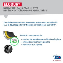 Poêle de cuisson avec revêtement céramique sans PFAS 28 cm Prima Cucina Elo