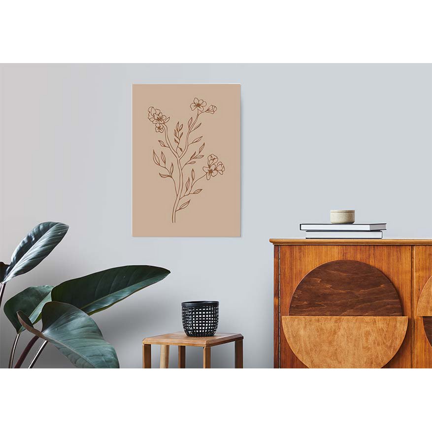 Panel de rama de flor moderna