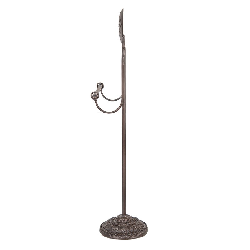 WC Rol Houder 21x14x62 cm Bruin Ijzer Hart Toiletrolhouder