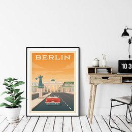 Vintage Berlin plakat | Plakat By Berlin Tyskland