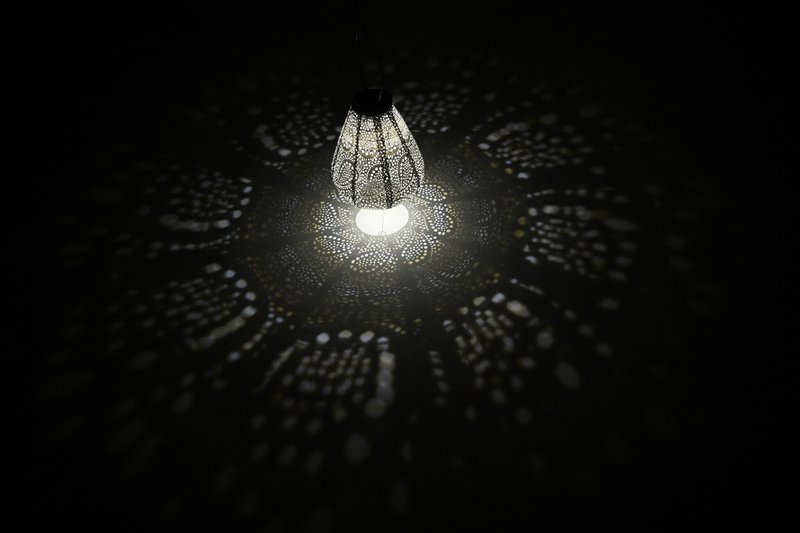 Lumiz Solar Lampion Paisley Tulip - 20cm - Zilver