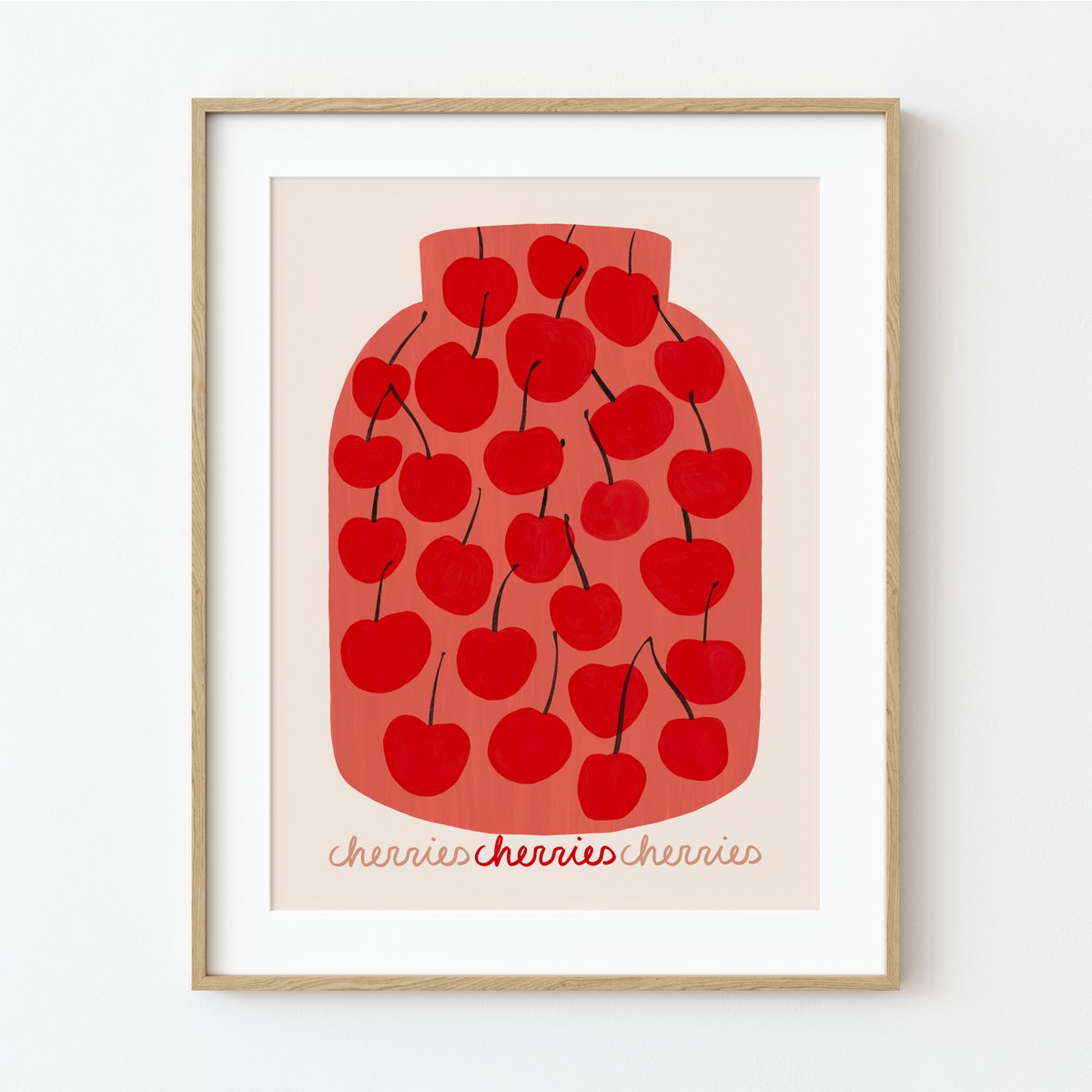Pot de cerises confites (option typographie) Impression artistique