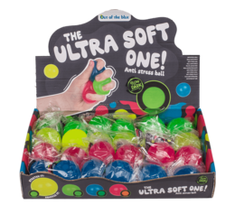 Palla antistress ultra morbida, si illumina al buio,