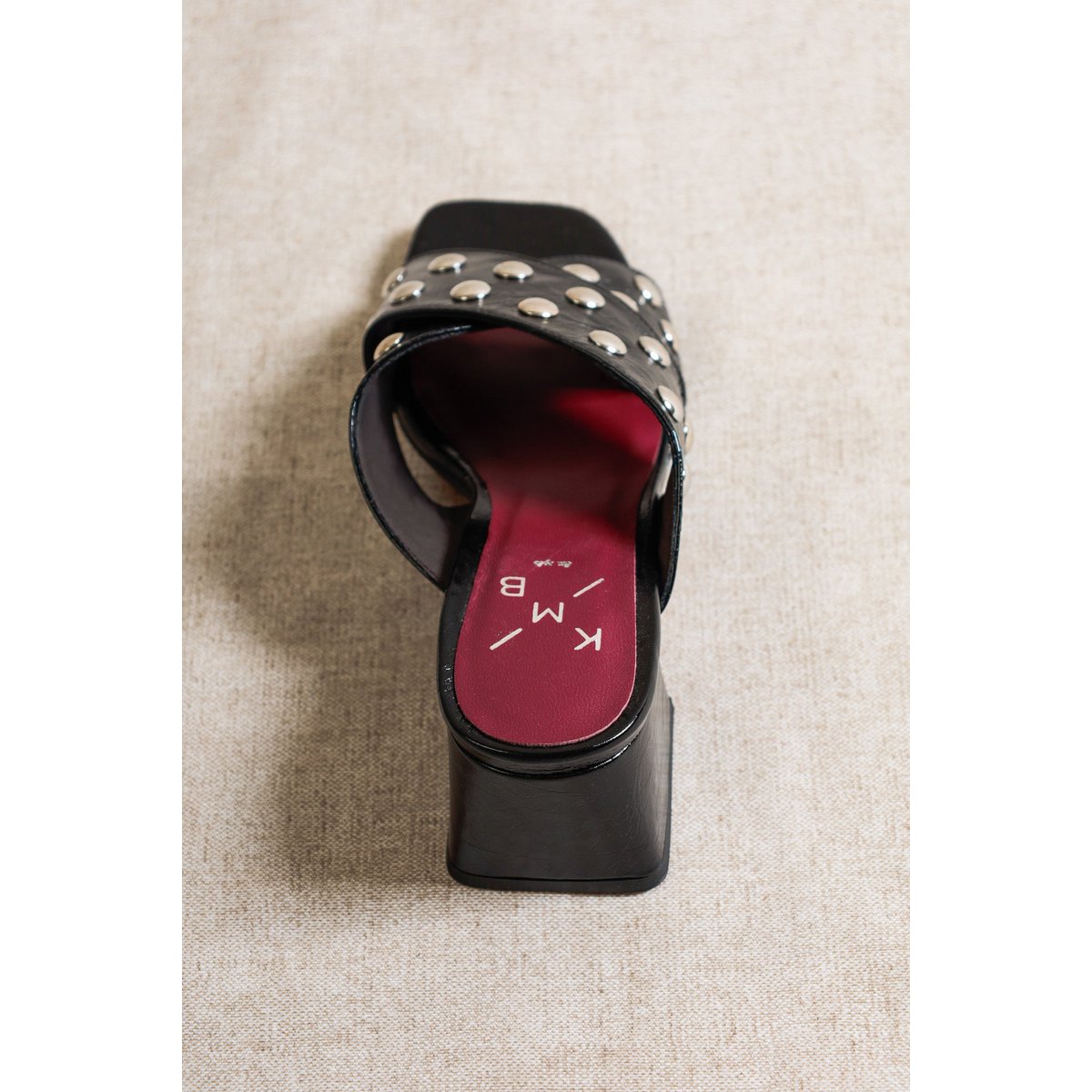 MOMMY STUDS BLACK – Sabot con tacco borchiato