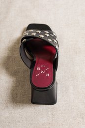 MOMMY STUDS BLACK – Sabot con tacco borchiato