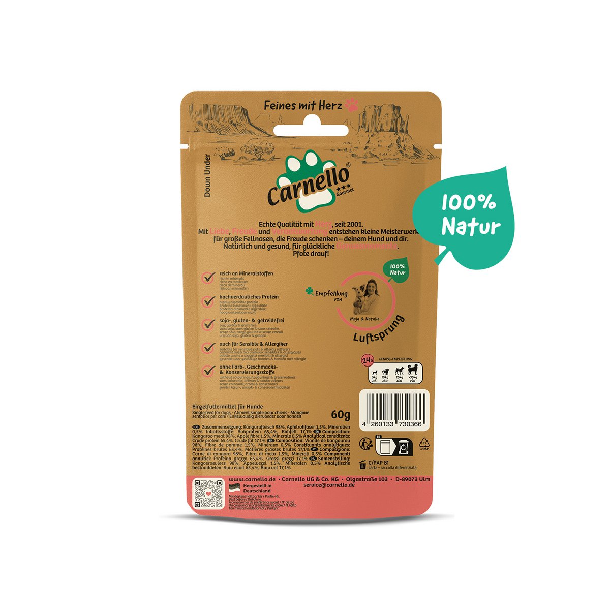 Dog snack Alpenglück Luftsprung 60g x 15