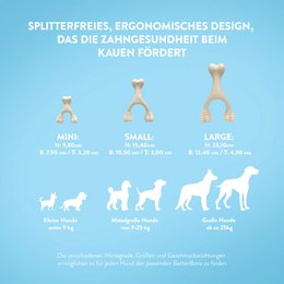 BetterBone Dogs Tewing Bones - Mini Soft Beef (uden nylon, CO2 neutralt lavet i Europa)