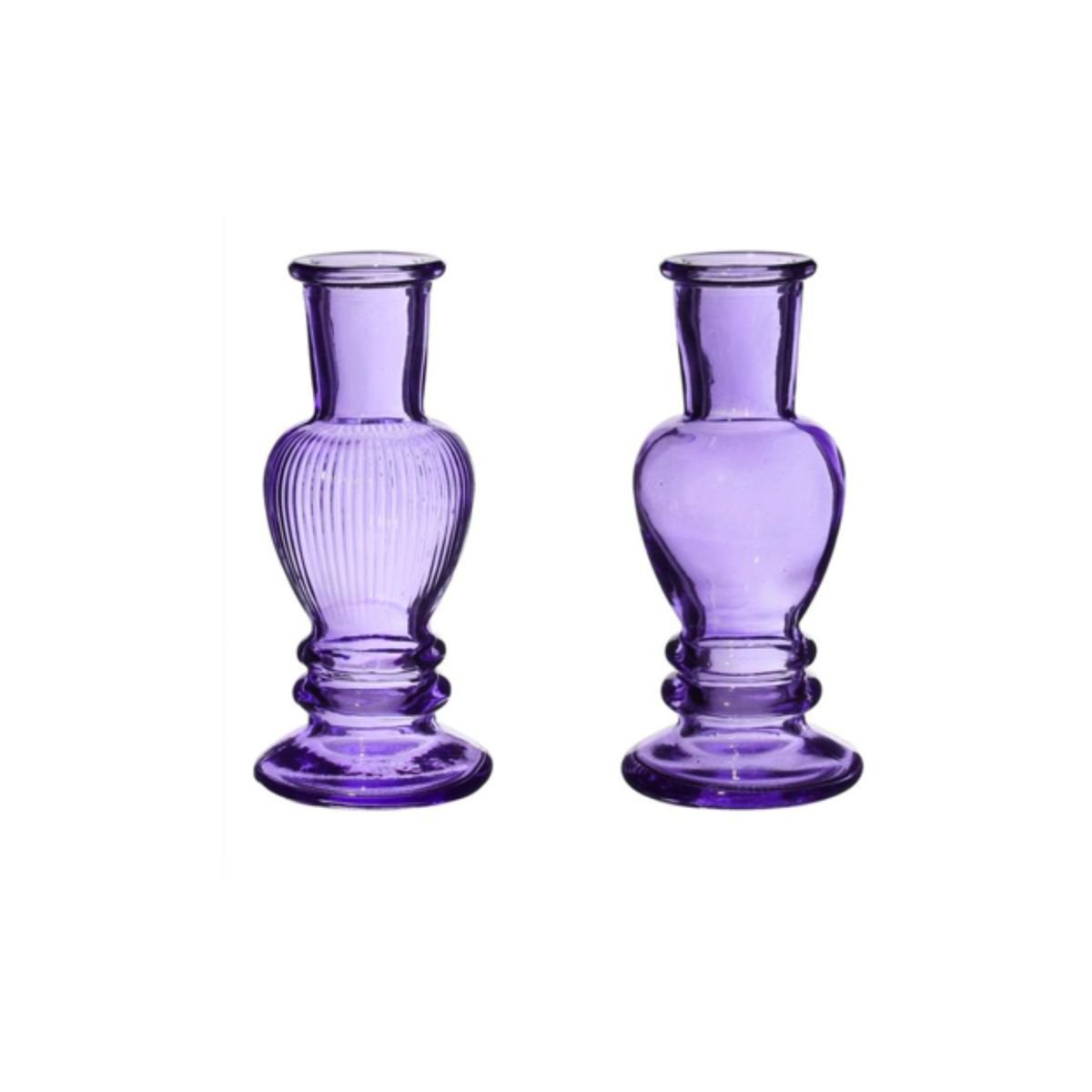 Candlestick Venice Purple - Set of 2 - 11.3cm