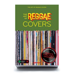 A desk calendar featuring a collection of reggae album covers, showcasing the vibrant and diverse artwork associated with the reggae music genre.