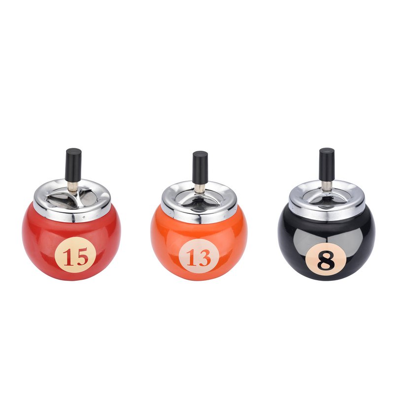 Cendriers Poussoir 'BOULE DE BILLARD'