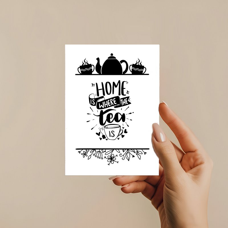 Single tea gift card home tea A6