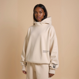 Sudadera con capucha "BAD GIRLS GO TO PARIS" - Beige