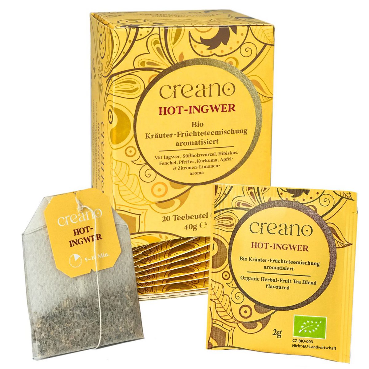 Bio-Teebeutel Hot-Ingwer 20er Pack