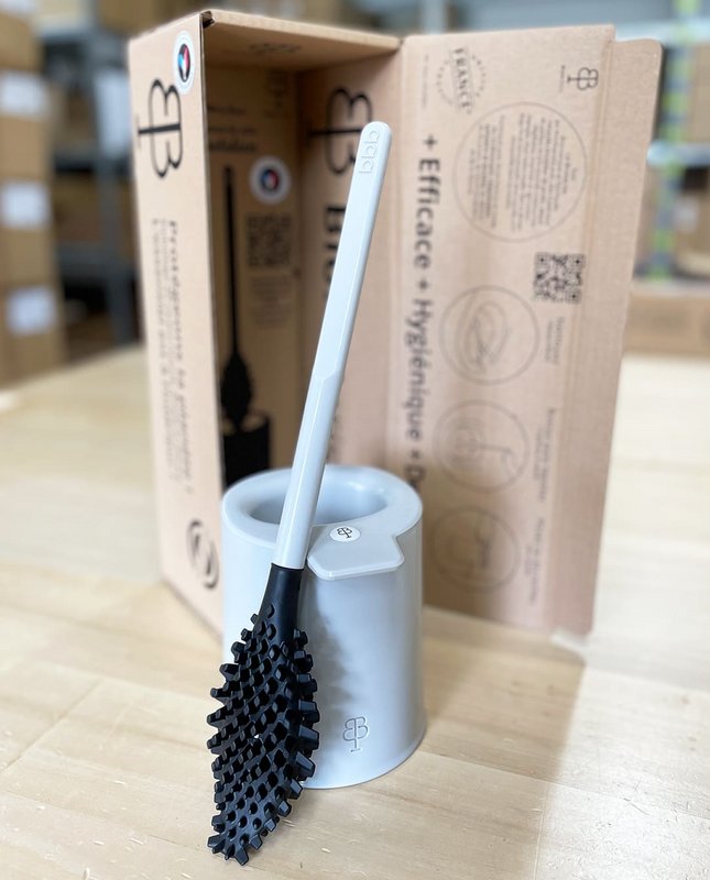 bbb La Brosse WC Bio-sourcées Et Recyclées Gris Souris
