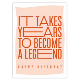 Postkarte It takes years to became a legend