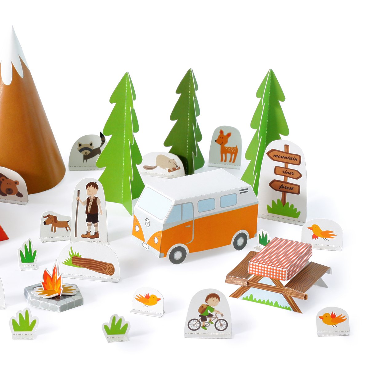 Camping Paper Toy