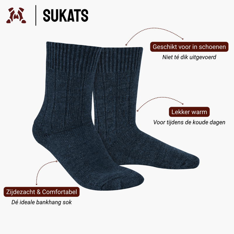 Sukats® Alpaca Sokken | 4 of 8 Paar | Wollen Sokken | Warme Sokken | Meerdere kleuren en maten