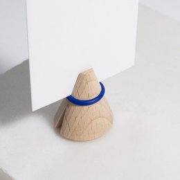 Boite de 3 pinces photo en bois -   bleu canard/vert/bleu roy