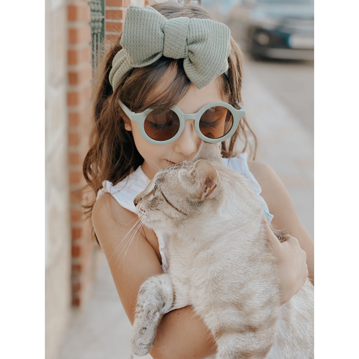 Nachhaltige grüne Baby-Sonnenbrille Nenina & Co