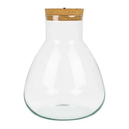 Glass Terrarium with LED Cork W-378F 28.5 cm