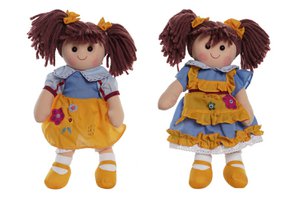 POLYESTER COTTON DOLL 24X10X35 2 ASSORT. MN192354