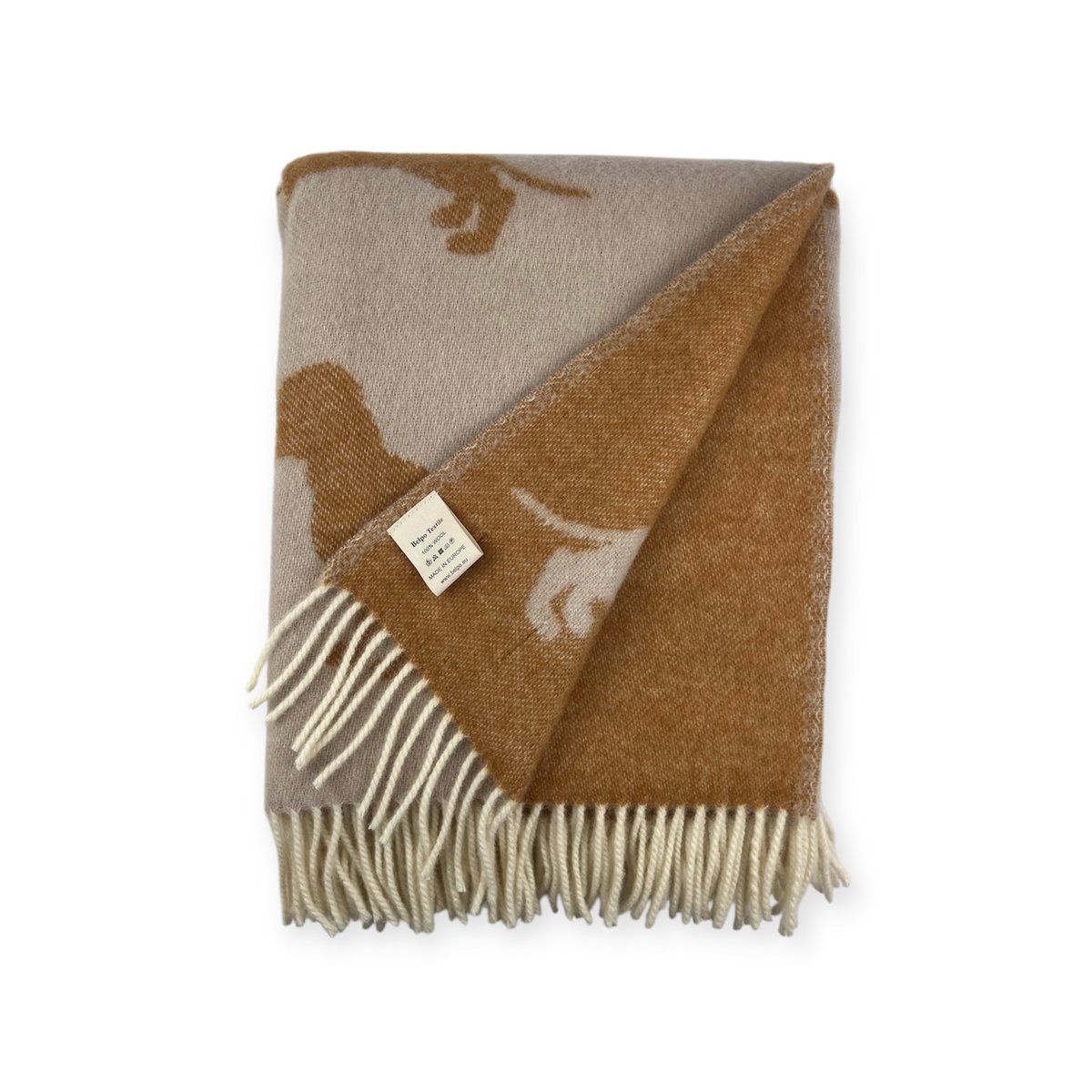 Dachshund / Teckel Plaid / deken 100% maagdelijke wol / 2SIDED