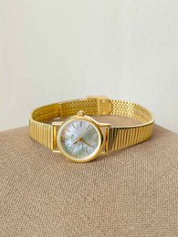 Lajas - Klassiek gouden quartzhorloge met ronde kast
