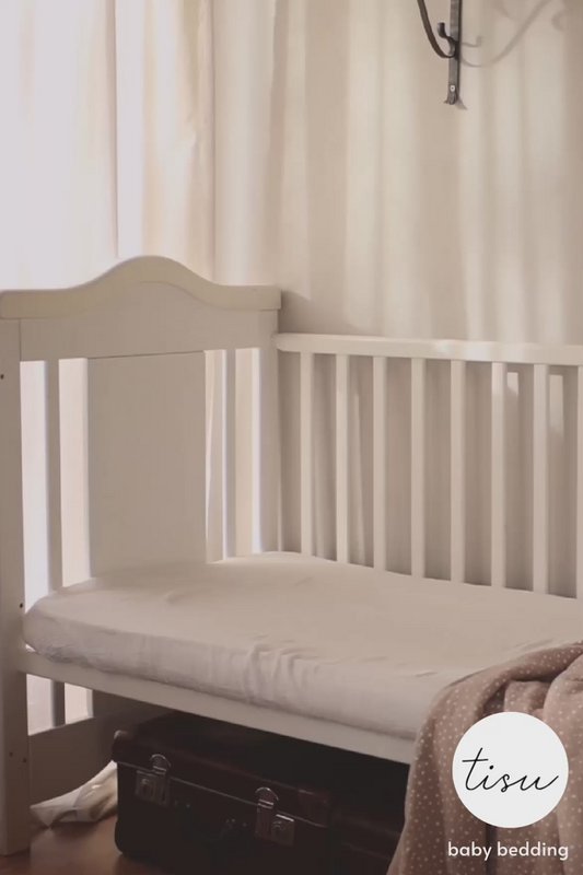 TISU crib sheet, Beige Daisy