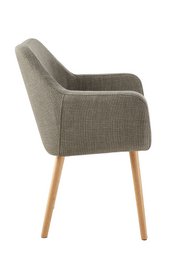 Fauteuil in bruine structuurstof