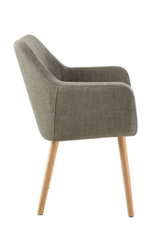 Fauteuil in bruine structuurstof