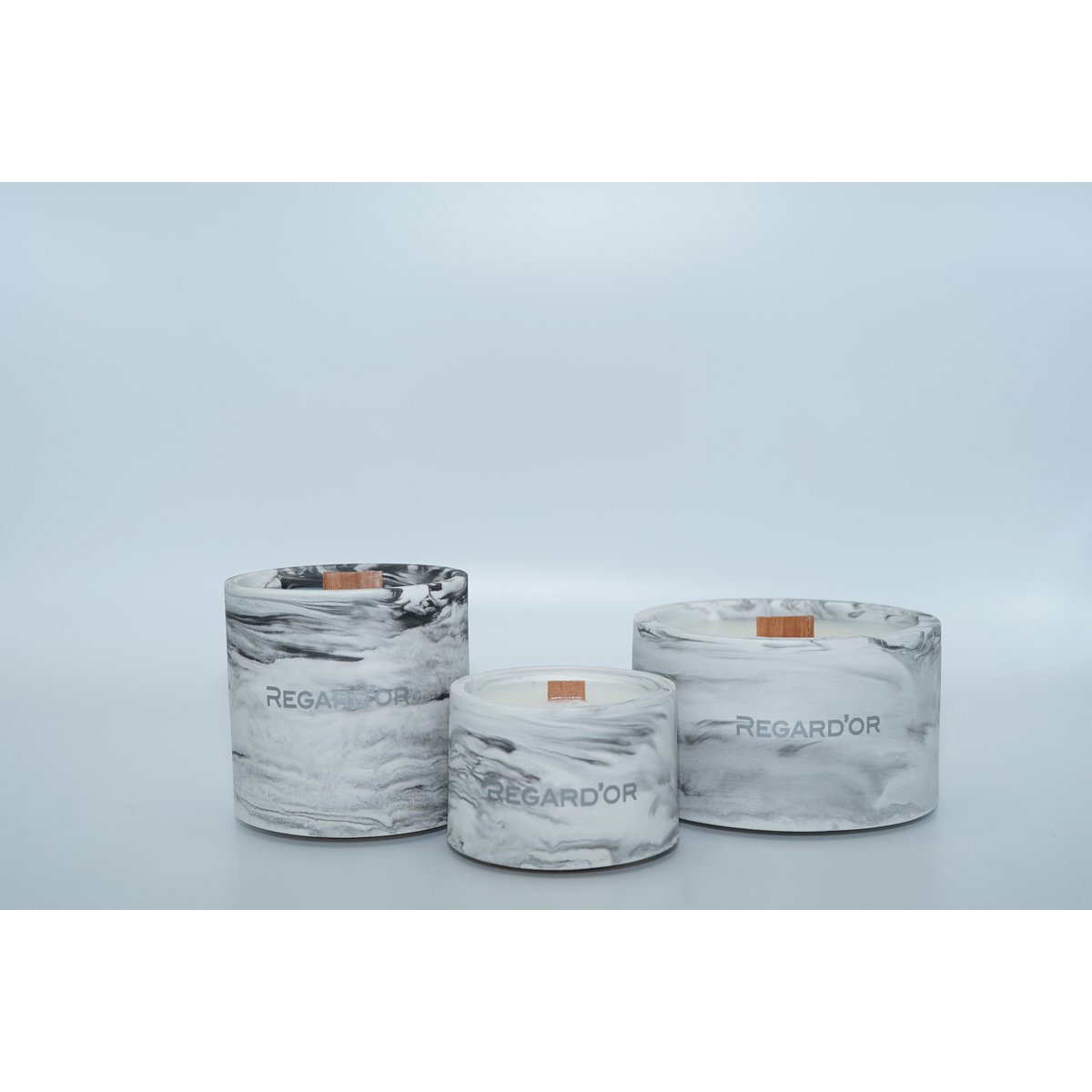 Handmade Marble-look Natural Candles - Large
