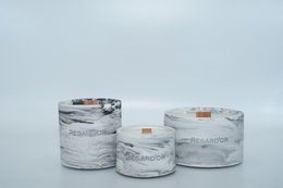 Handmade Marble-look Natural Candles - Large