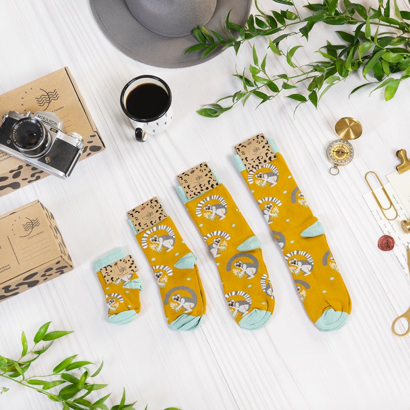 Non Slip Lemurs Socks for Kids