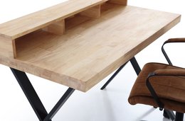 X-LOFT STUDIETAFEL NOORDSE EIKEN / ZWART. OK1205 (8472)