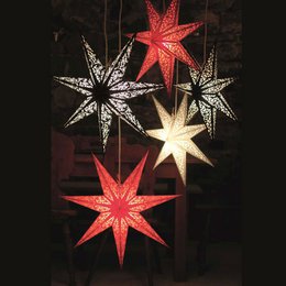 Paper star lux red m to hang red