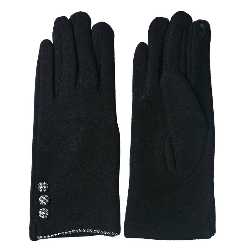 Handschuhe Winter 8x24 cm Schwarze Baumwolle