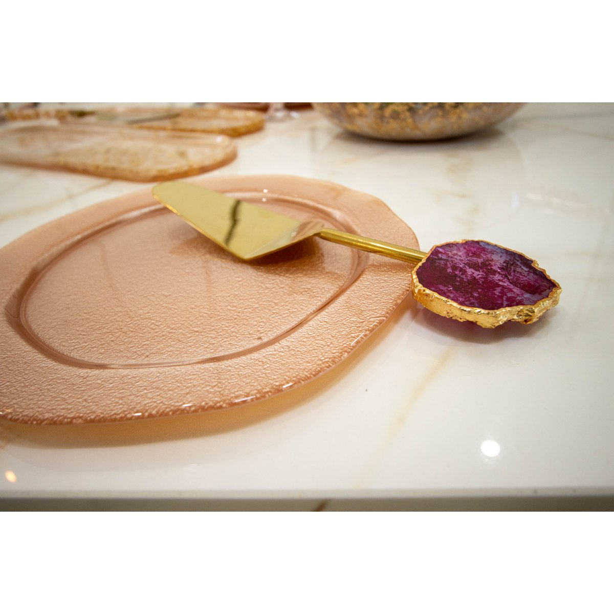 Goldene Kuchenschaufel Pierre Achat Rose