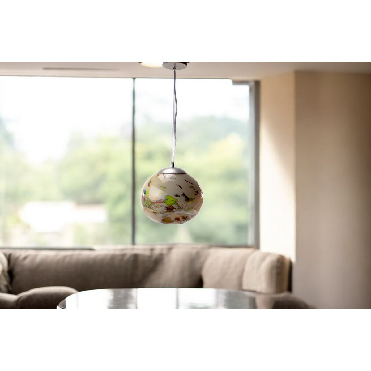 Hanglamp Linea Multicolor Bol | Glass Pendant | Design Hanglamp