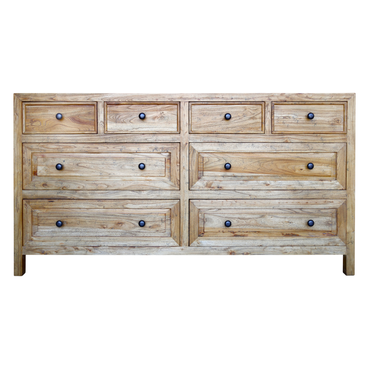 Wooden sideboard 8 drawers with handles 160 x 50 x 85 h cm