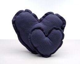 Mousseline kussen "Little Heart"