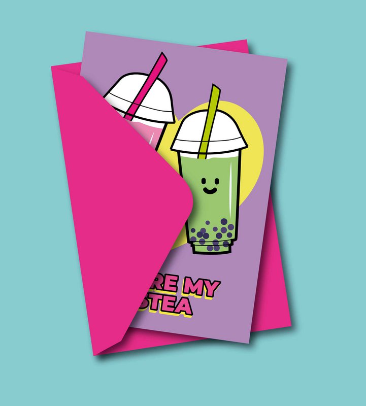 Bestea Bubble Tea Grußkarte